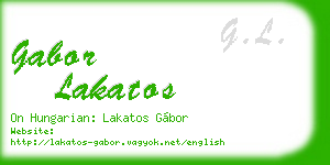 gabor lakatos business card
